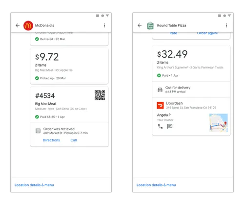 Order tracking &amp; notifications