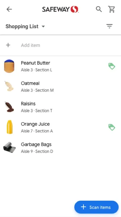 List management + rewards — screen 1
