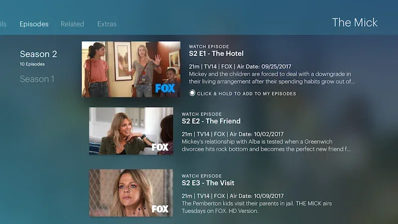 Episode list