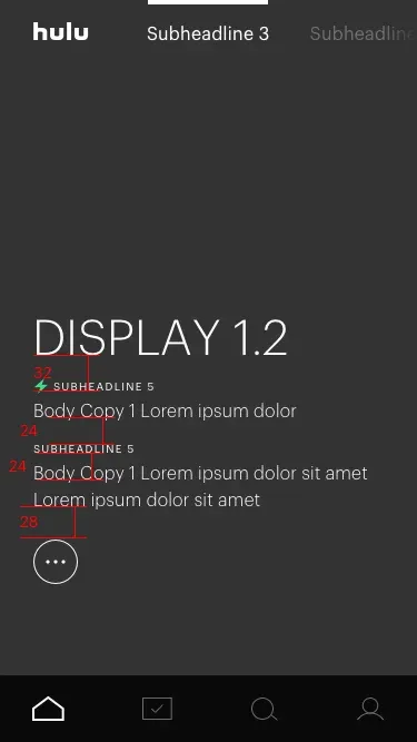 Mobile app screen