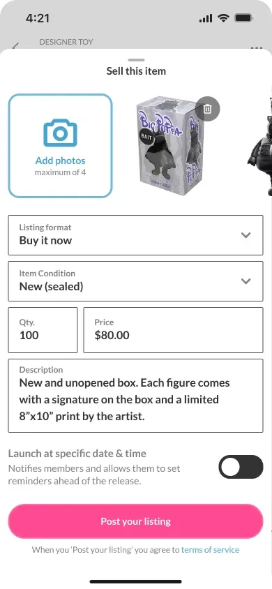 Sell extras